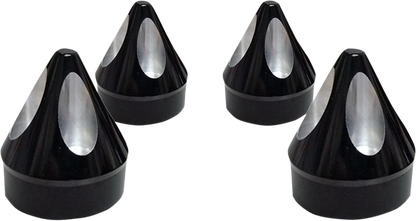Avon Black Spike Engine Head Bolt Covers 1986-2017 Harley Touring FLHR FLHX FLHT