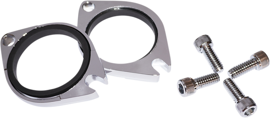 Drag Specialties Chrome Intake Manifold Flange Kit Viton seals 2006-2017 Harley