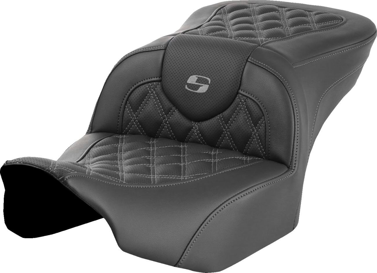 Saddlemen Roadsofa Gray Lattice Gel Seat for 2023-2025 Harley Touring FLTR FLHX