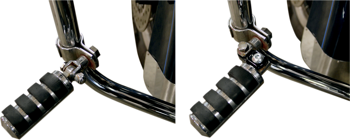 La Choppers Black Pair Motorcycle Footpeg Relocation Clevis Kit Harley Davidson