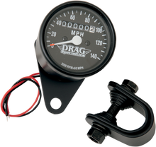 Drag Specialties 2:1 Black 140 MPH Mechanical Motorcycle Odometer Speedometer