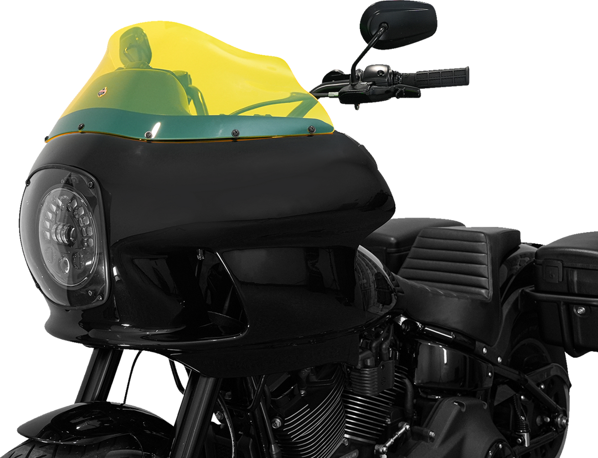 Klock Werks Kolor Flare 9" Yellow Ice Windshield fits Harley FXRP Style Fairing