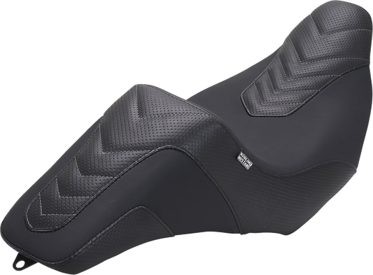 Mustang Kodlin Series Squareback Gray Stitch Seat for 2023-2025 Harley Touring
