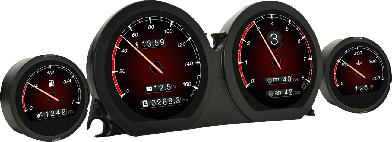 Koso HD-03X TFT Electronic Multi-Function Gauge Set for 2014-2023 Harley Touring