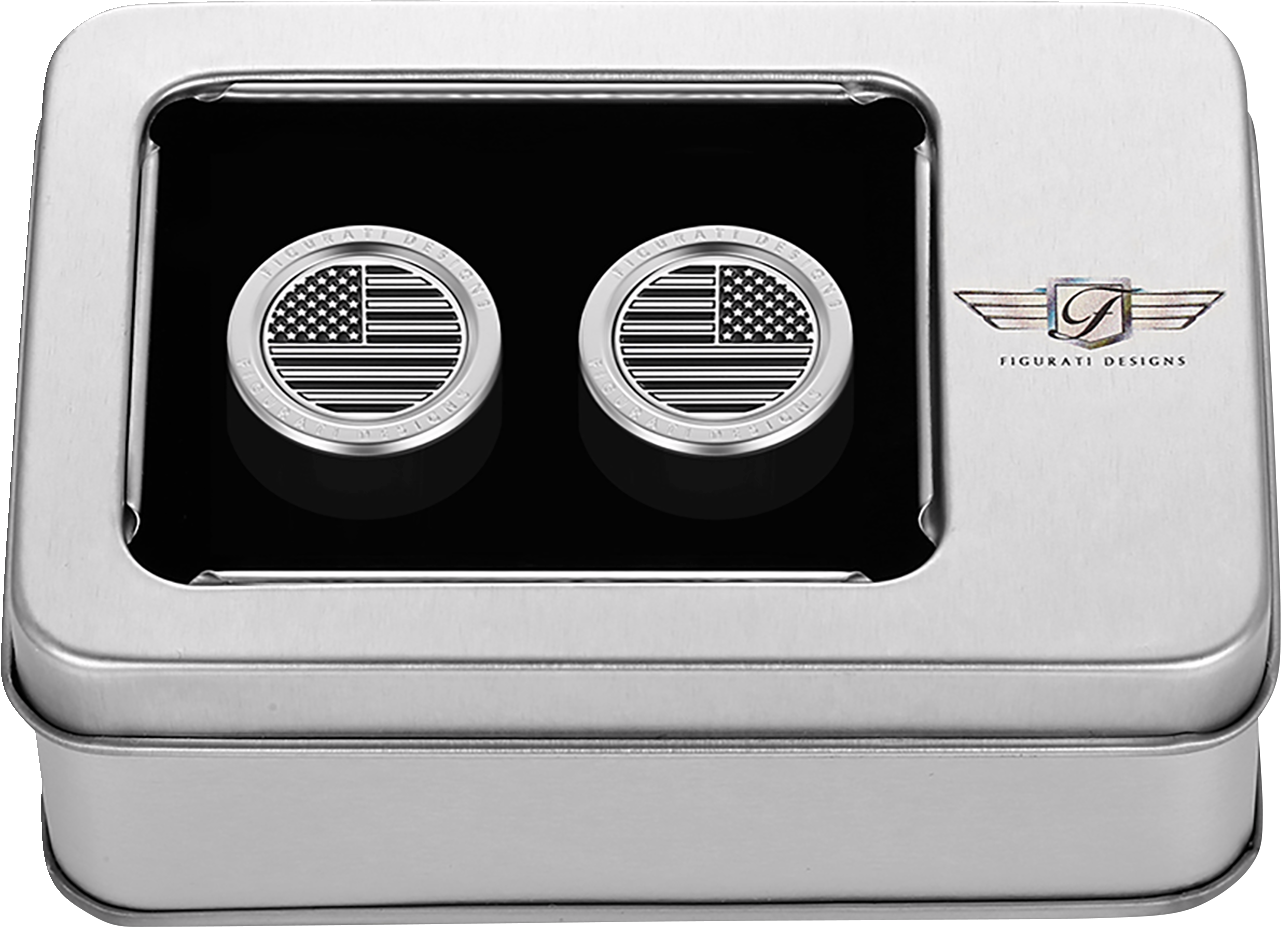 Figurati Designs American Flag Short Magnetic Docking Hardware Covers for Harley