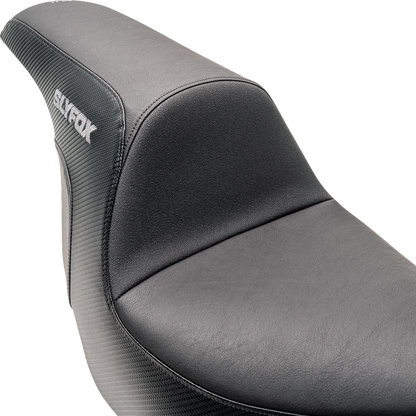 Slyfox Lowrider Smooth Carbon Fiber Seat fits 2018-2025 Harley Softail FXLR FLSB