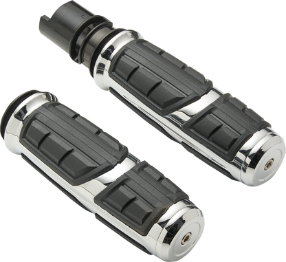 Ciro Chicane 1" Chrome Handlebar Grips for 2023-2026 Harley Touring Softail