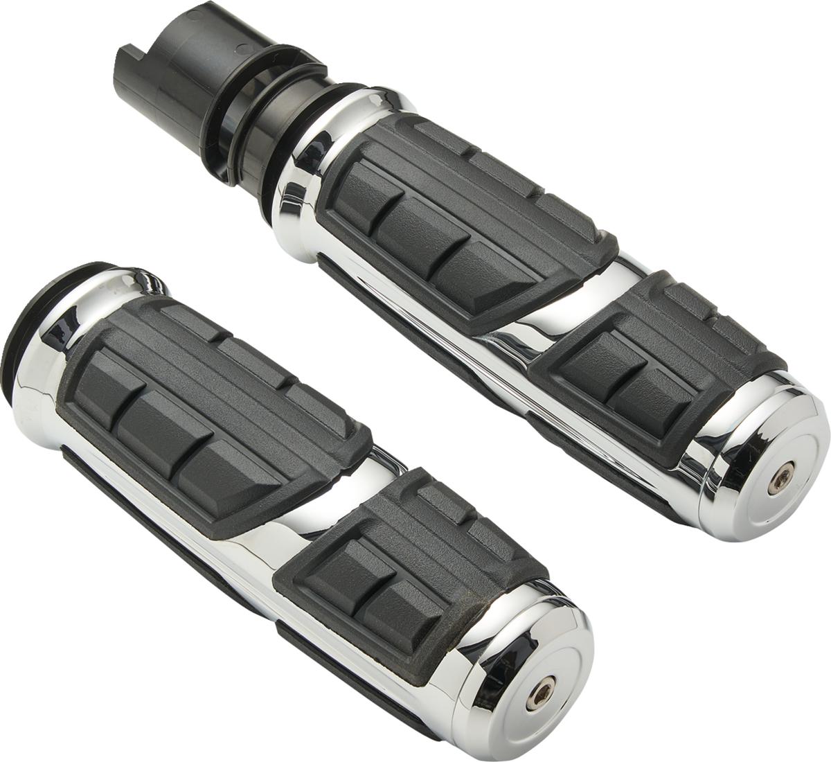 Ciro Chicane 1" Chrome Handlebar Grips for 2023-2026 Harley Touring Softail