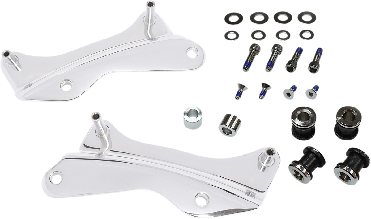 Drag Specialties Chrome Quick Detach Backrest Docking Kit for 2009-2025 Harley