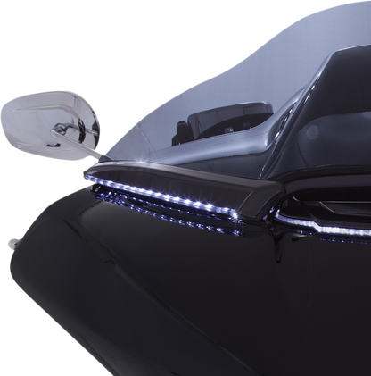 Ciro Horizon LED Turn Signal Windshield Trim 2015-2024 Harley Road Glide FLTRU