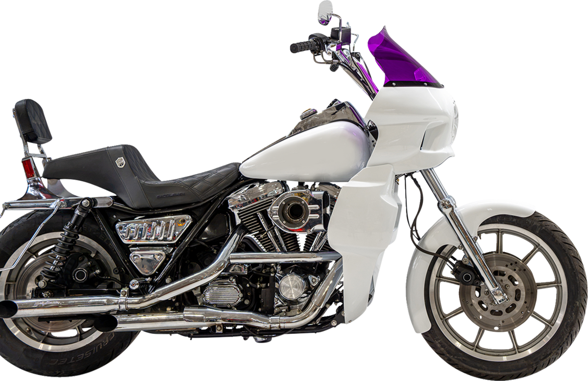Klock Werks Kolor Flare 12.5" Purple Windshield fits Saddlemen S-RT Mini Fairing