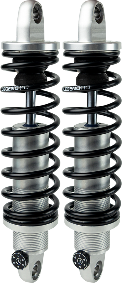Legend Revo-A Clear Anodized Standard 14" Rear Shocks 1984-2000 Harley FXR FXRT