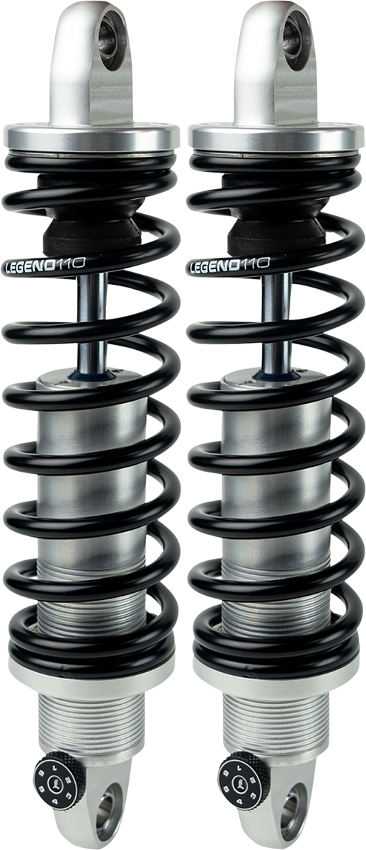 Legend Revo-A Clear Anodized Standard 14" Rear Shocks 1984-2000 Harley FXR FXRT