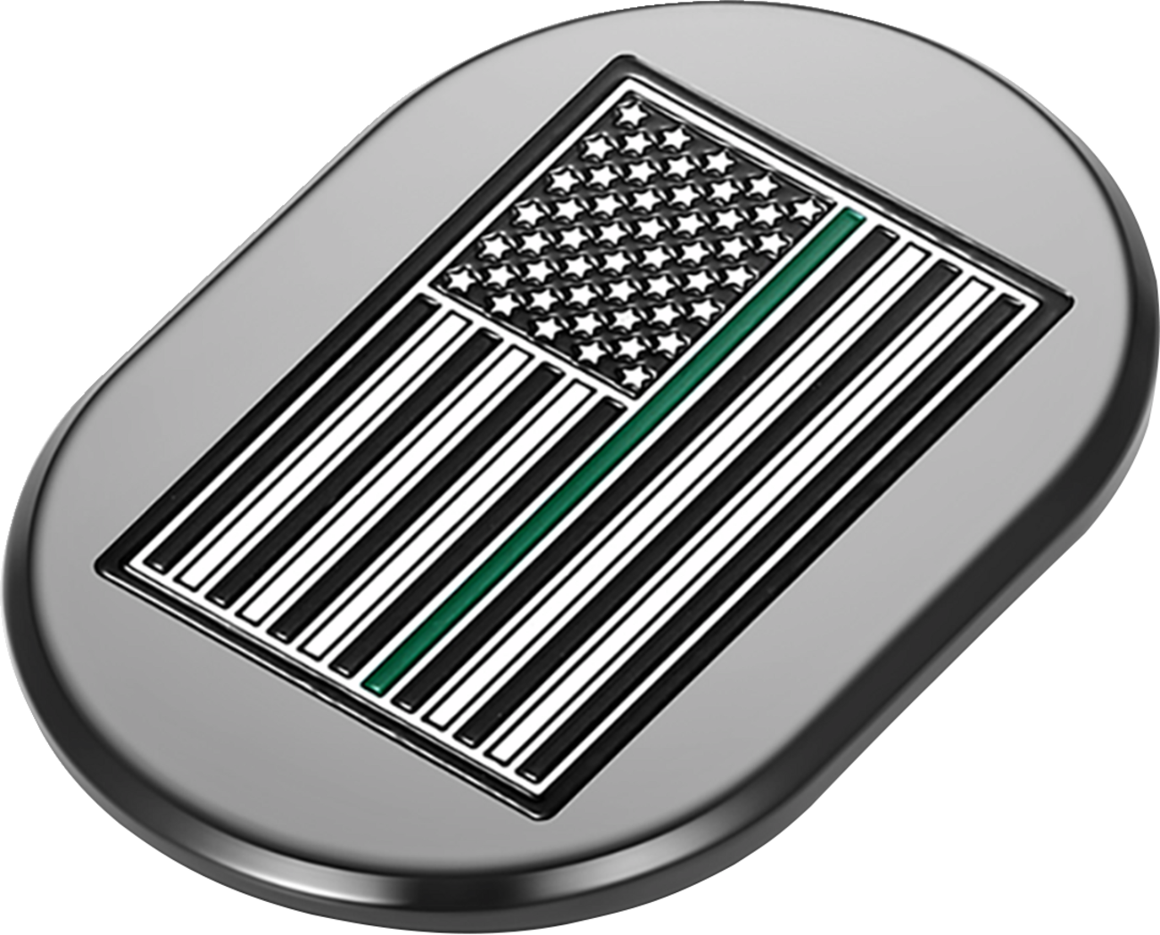 Figurati Green Line American Flag Left Antenna Insert 2009-2023 Harley Touring