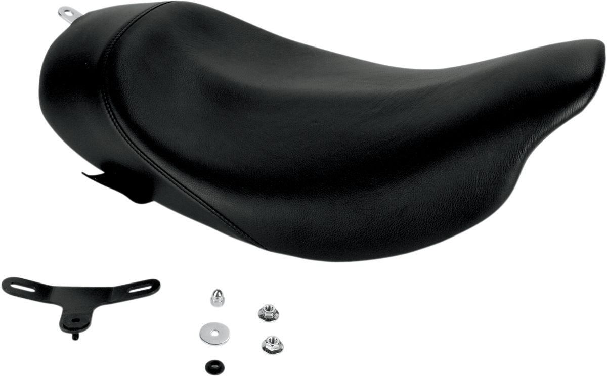 Danny Gray Black Leather Buttcrack Solo Seat 2008-2024 Harley Touring FLHR FLHX