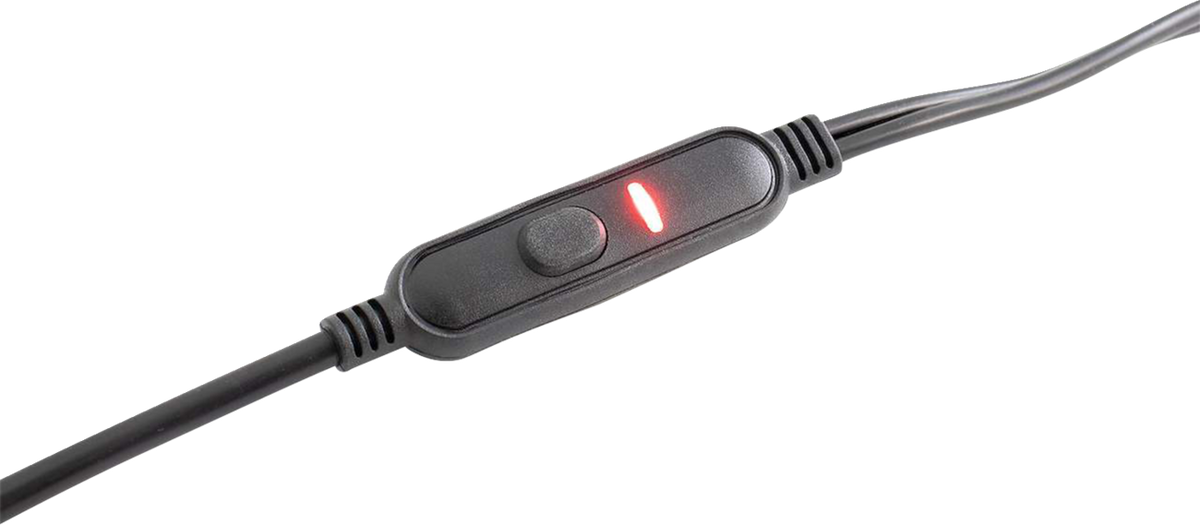 Koso Universal Black 12V-Powered Heated Rubber Handlebar Grip Wraps AX210001