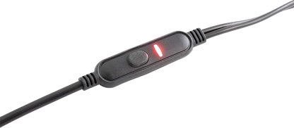 Koso Universal Black 12V-Powered Heated Rubber Handlebar Grip Wraps AX210001