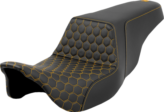 Saddlemen Step Up Gold Honeycomb Gel Seat fits 2008-2024 Harley Touring Models