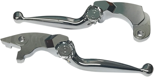 PSR Chrome Journey Adjustable Handlebar Lever Set fits 2015-2024 Indian Scout
