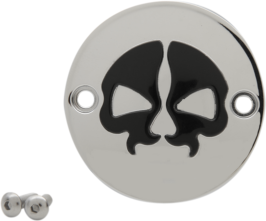 Drag Specialties Split Skull Timing Points Cover for 2017-25 Harley Davidson M8