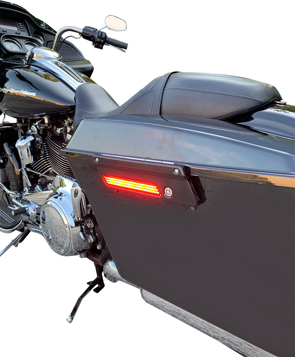 Custom Dynamics LED Black Saddlebag Latch Lights for 2014-24 Harley Touring FLHR