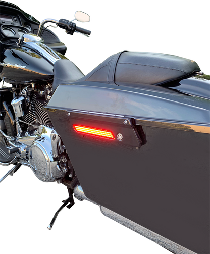 Custom Dynamics LED Black Saddlebag Latch Lights for 2014-24 Harley Touring FLHR