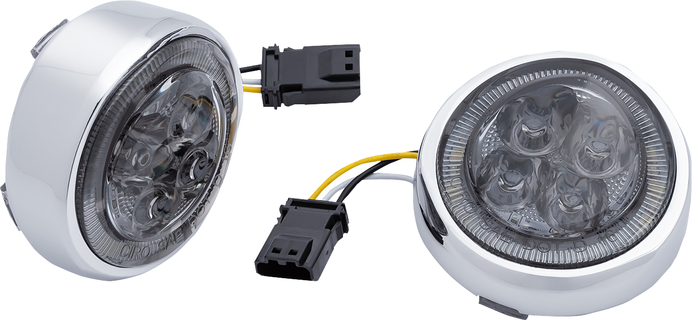 Ciro Fang Amber LED Front Turn Signal Inserts 2016-2022 Harley Touring CVO Only