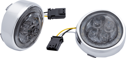 Ciro Fang Amber LED Front Turn Signal Inserts 2016-2022 Harley Touring CVO Only