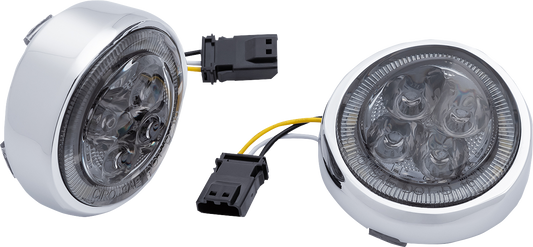 Ciro Fang Amber LED Front Turn Signal Inserts 2016-2022 Harley Touring CVO Only