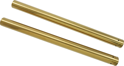 Custom Cycle Standard Gold Pair Front 49mm Fork Tubes 2006-2017 Harley Dyna