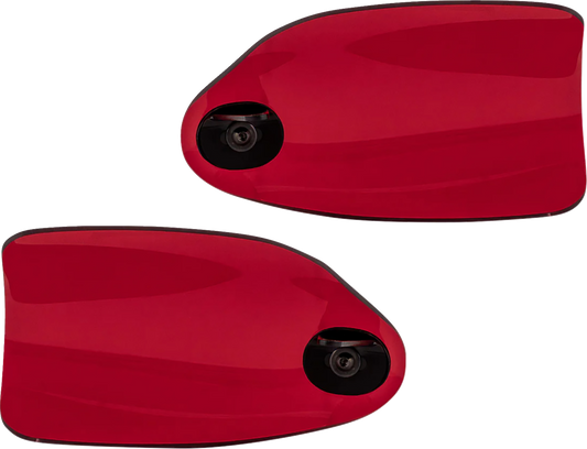 Klock Werks Flare Red Hand Guards for 2002-2025 Harley Davidson Hydraulic Clutch