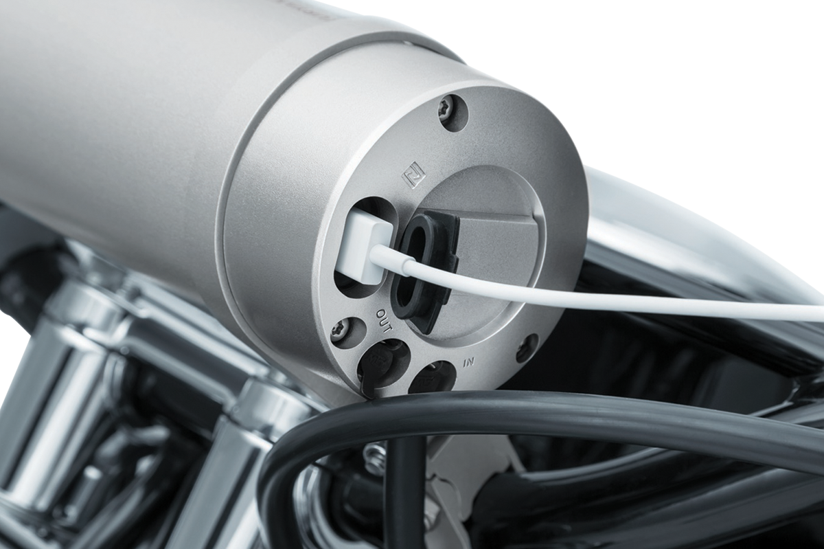 Kuryakyn 2719 Road Thunder Silver 300w Handlebar Speaker Sound Bar for Harley