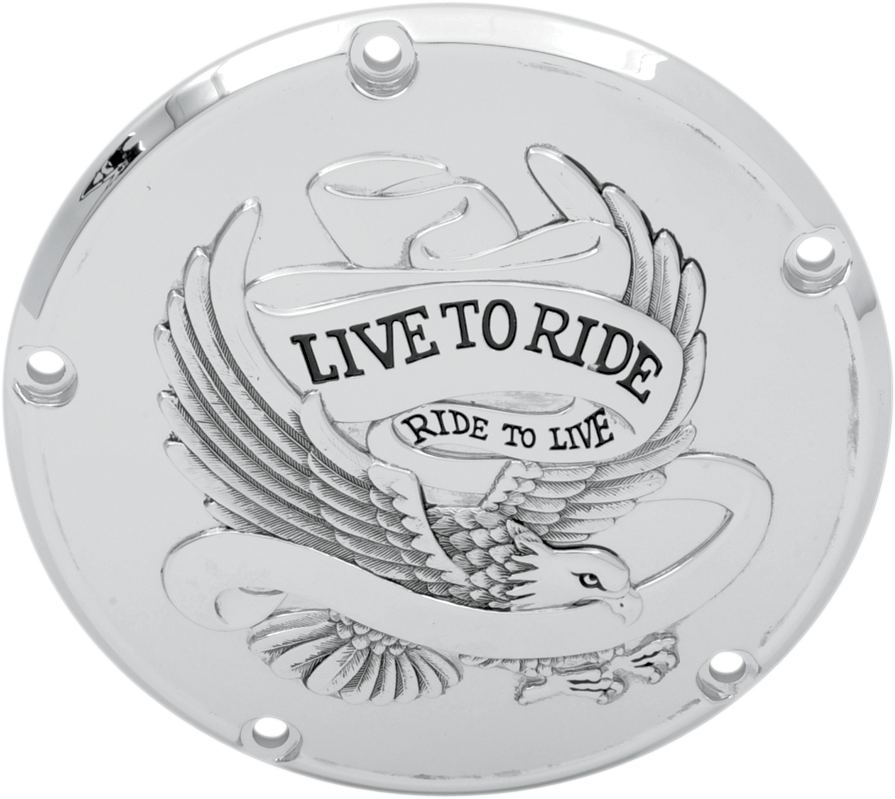 Drag Specialties Chrome Live to Ride 5 Hole Derby Cover 1999-17 Harley Twin Cam
