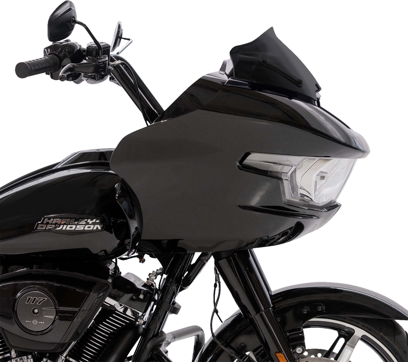 Klock Werks Sport Flare 8" Black Windshield for 2023-2025 Harley Road Glide FLTR