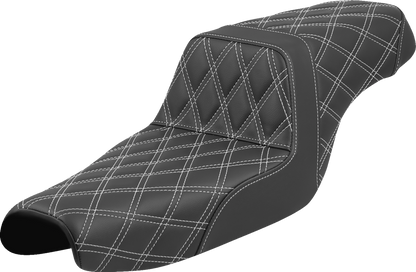Saddlemen Step Up White Lattice Gel Seat fits 2004-2022 Harley Sportster 3.3Gal