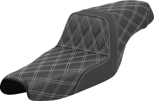 Saddlemen Step Up White Lattice Gel Seat fits 2004-2022 Harley Sportster 3.3Gal
