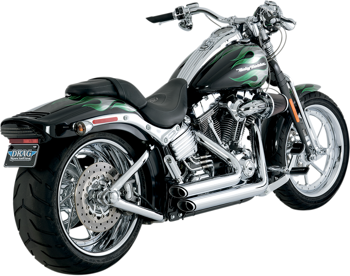 Vance & Hines 2-2 Shortshots Chrome Exhaust System for 1986-2009 Harley Softail