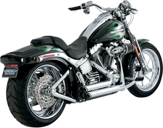 Vance & Hines Shortshots Staggered Chrome Exhaust for 1986-2011 Harley Softail