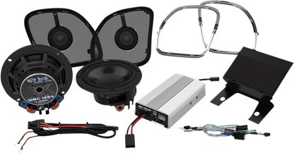 Wild Board 400w Front Fairing Speaker & Amp Kit 2015-2023 Harley Road Glide FLTR