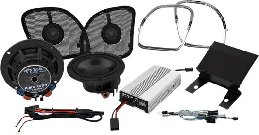 Wild Board 400w Front Fairing Speaker & Amp Kit 2015-2023 Harley Road Glide FLTR