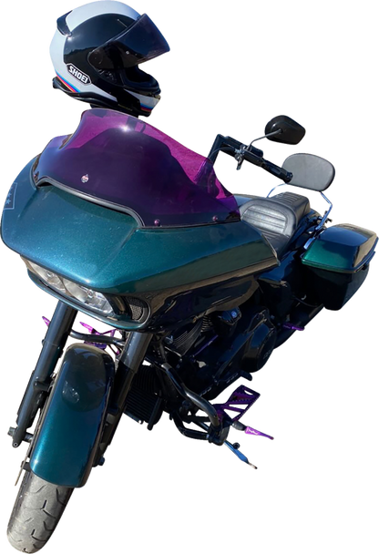 Klock Werks Kolor Flare 9" Purple Windshield fits 2015-2023 Harley Road Glide