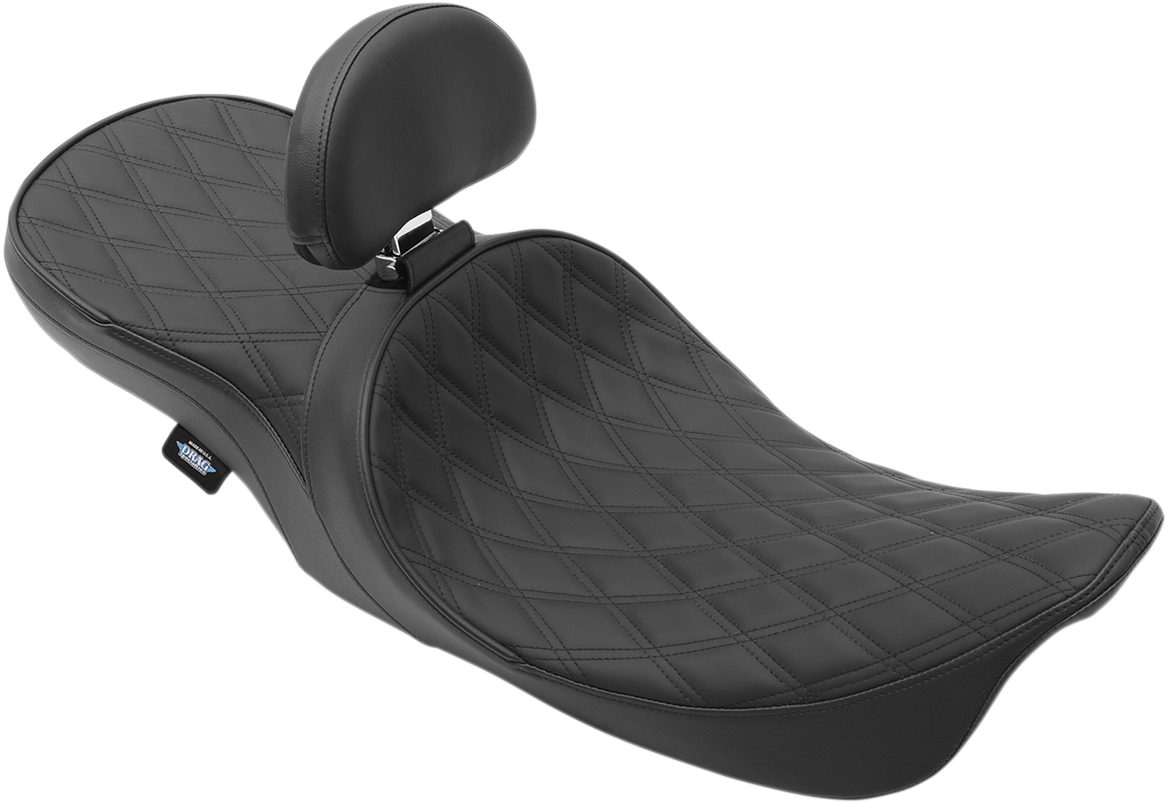 Drag Specialties Leather Low Profile Seat for 1997-2007 Harley Touring FLHX