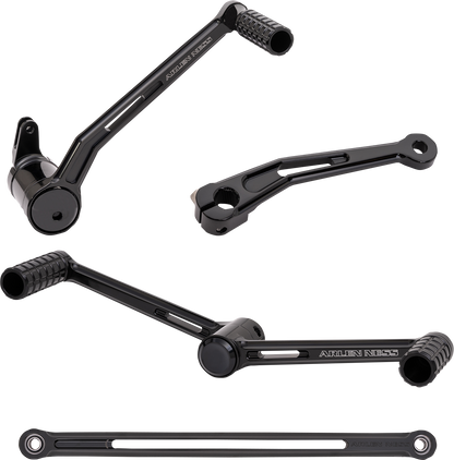 Arlen Ness Black SpeedLiner Heel-Toe Foot Control Kit for 1999-24 Harley Touring