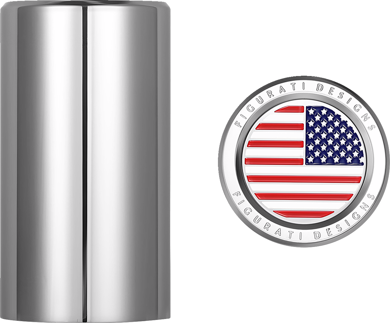 Figurati Designs American Flag Long Magnetic Docking Hardware Covers for Harley