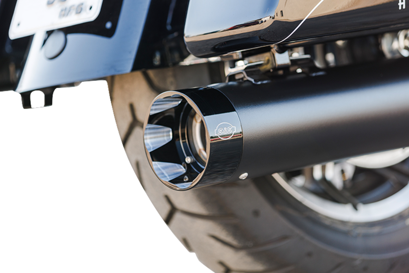 S&S Sidewinder 2-1 Black Exhaust System fits 2017-2024 Harley Touring 550-0759