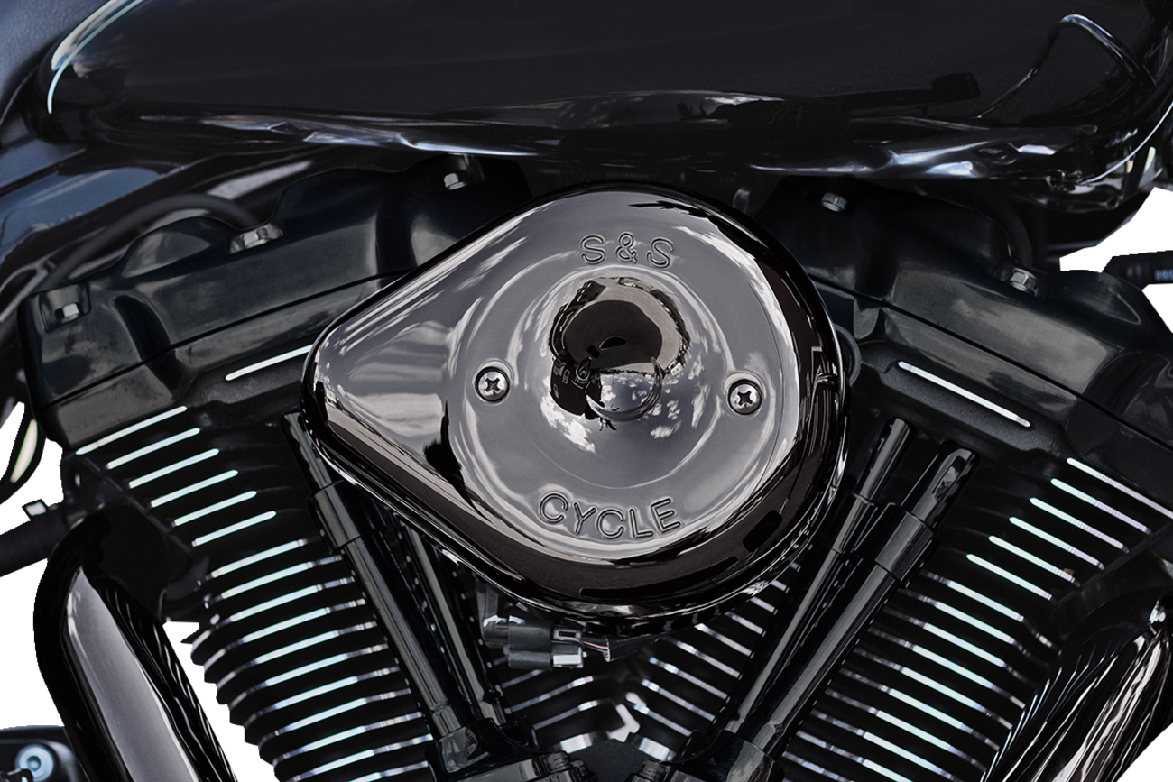 S&S Stealth Teardrop Lava Chrome Air Cleaner Kit 2017-24 Harley Touring Softail