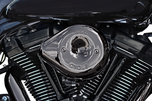 S&S Stealth Teardrop Lava Chrome Air Cleaner Kit 2017-24 Harley Touring Softail
