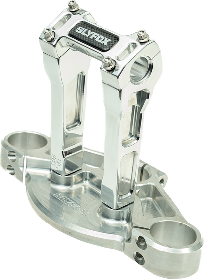 Slyfox 6" Raw 1-1/8" Clamping Straight Handlebar Riser Kit for Harley Davidson