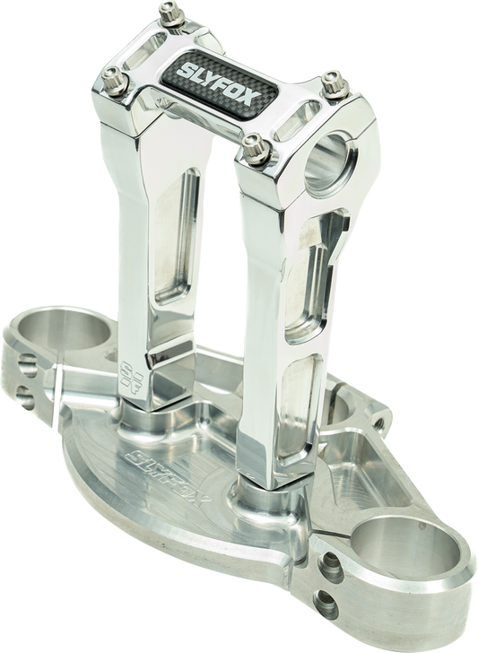 Slyfox 6" Raw 1-1/8" Clamping Straight Handlebar Riser Kit for Harley Davidson