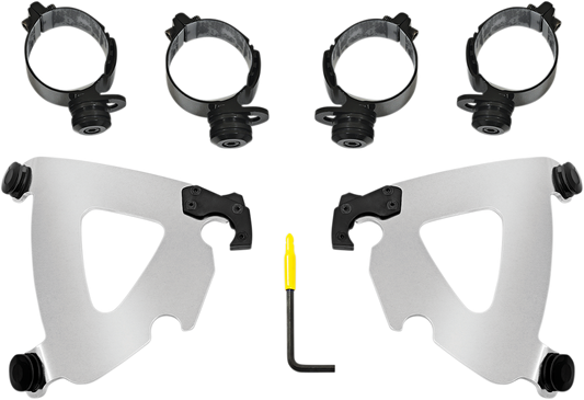Memphis Shades Road Warrior Fairing & Polished Mount Kit 2018-2021 Harley FLSB